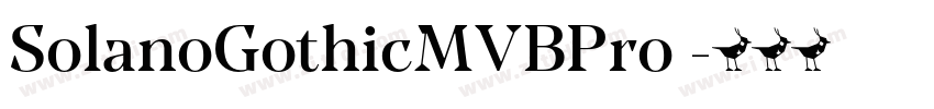 SolanoGothicMVBPro 字体转换